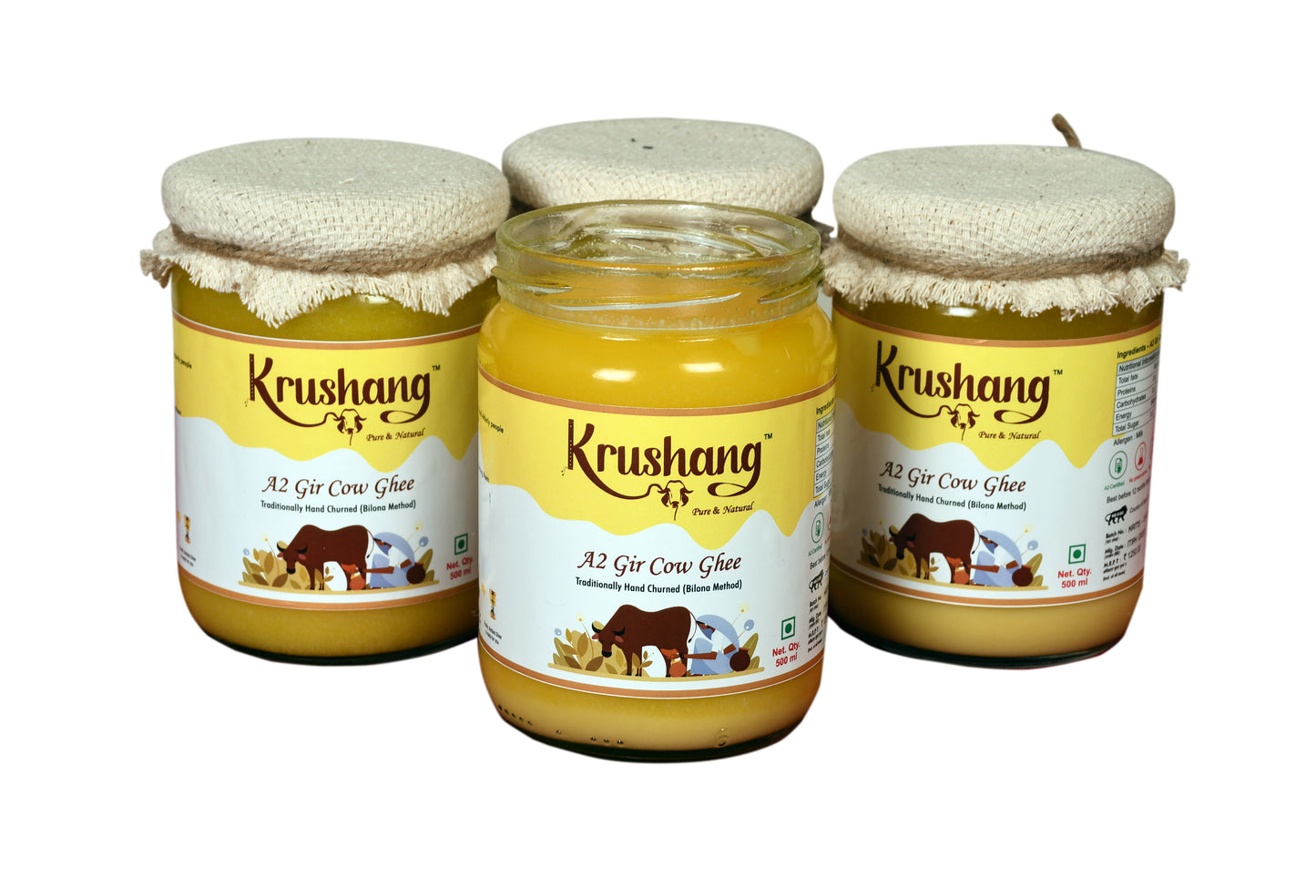 Krushang Gir Cow Desi A2 Ghee - 250 ML